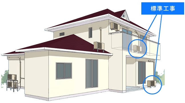エアコン取り付け工事　配管セット！　地域限定取り付け工事無料❗️ 設置工事のご案内 – 三菱重工冷熱オンラインストア